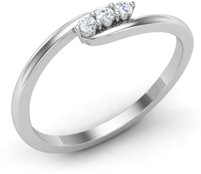 

Kataria Jewellers The Amarante American Diamond 92.5 BIS Hallmarked Silver Ring, White