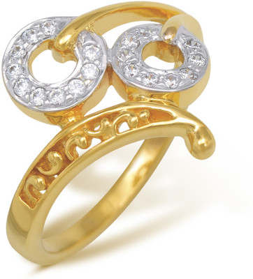 Nishtaa 22kt Cubic Zirconia Yellow Gold ring