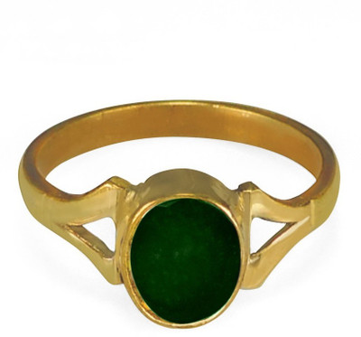 SMS Retail 5.25 Ratti Stone Emerald Copper Plated Ring