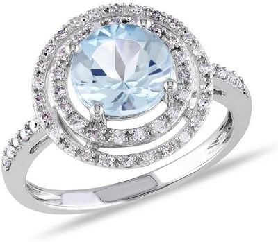 

Kiara Jewellery Anjali Sterling Silver Swarovski Zirconia Gold-plated Plated Ring