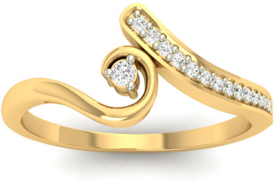 

Jewels5 18kt Diamond Yellow Gold ring(Rhodium Plated)
