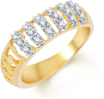 

Sukkhi Enchanting Alloy Cubic Zirconia Gold-plated, Rhodium Plated Ring, Gold;white
