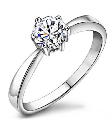 

Aaishwarya Delicate Dazzle Silver Alloy Crystal Ring