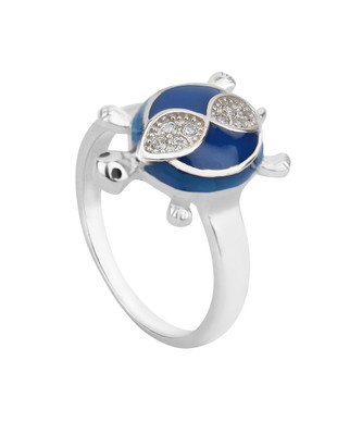 

Jewel99 Tortoise Sterling Silver Swarovski Zirconia Platinum Plated Ring