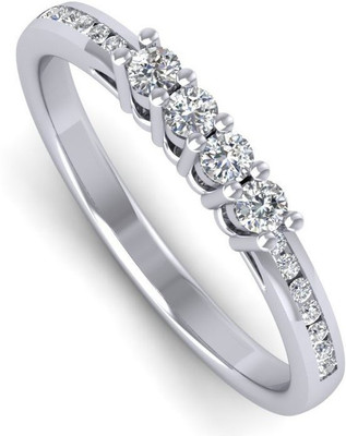 

ICR Jewels Sterling Silver Cubic Zirconia Sterling Silver Plated Ring, White