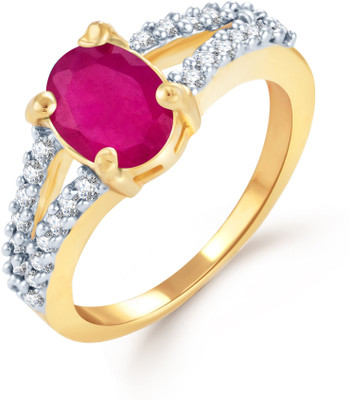 

Sukkhi Splendid Alloy Cubic Zirconia Gold-plated, Rhodium Plated Ring, Gold;white