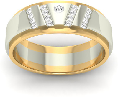 

Jewels5 Karl 14kt Diamond Yellow Gold ring(Rhodium Plated)