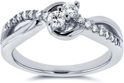 

Kiara Jewellery Sterling Silver Swarovski Zirconia Rhodium Plated Ring, White