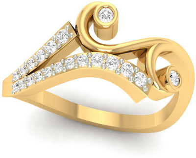 

Jewels5 Amsonia 18kt Diamond Yellow Gold ring(Rhodium Plated)