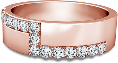 

Anopchand Tilokchand Jewellers Silver Cubic Zirconia Gold-plated Plated Ring, Pink