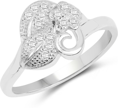 Johareez White Cubic Zirconia .925 Sterling Silver Ring Sterling Silver Cubic Zirconia Rhodium Plated Ring