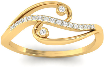 

Jewels5 18kt Diamond Yellow Gold ring(Rhodium Plated)