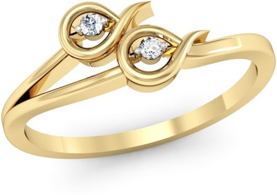 

Kataria Jewellers The Galatee American Diamond 92.5 BIS Hallmarked Silver Ring, Yellow