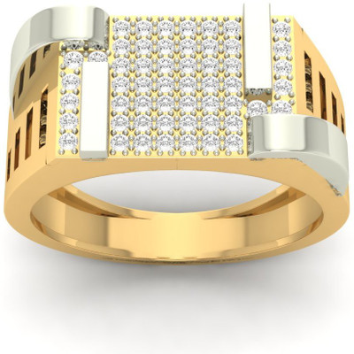 

Jewels5 Adrian 14kt Diamond Yellow Gold ring(Rhodium Plated)