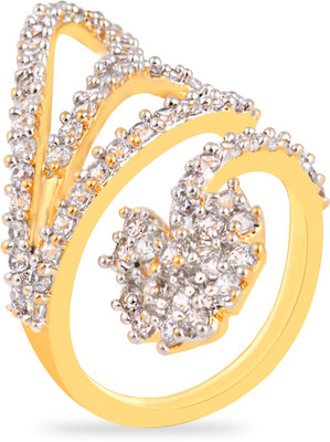 Fasherati golden silver Alloy Ring, White