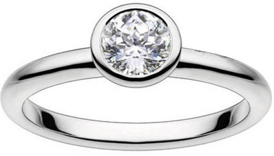 

Vorra Fashion Solitaire Sterling Silver Cubic Zirconia Platinum Plated Ring
