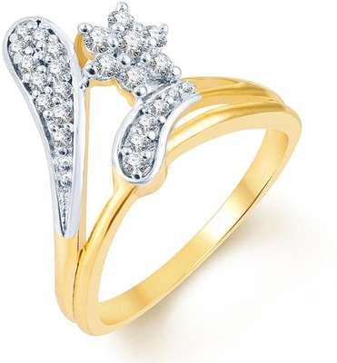

Sukkhi Sublime Alloy Cubic Zirconia Gold-plated, Rhodium Plated Ring, Gold;white
