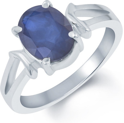 

G-Luck Neelam Stone Weight - 2.40 Carat / 2.82 Ratti Silver Sapphire Ring, Blue