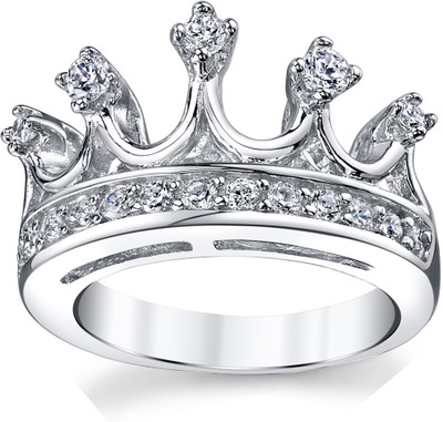 

Kiara Jewellery Silver Cubic Zirconia Rhodium Plated Ring