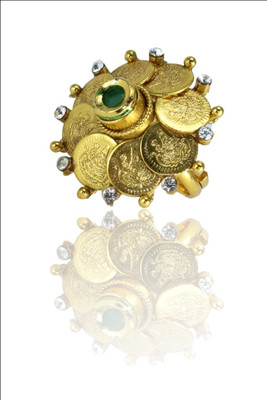 

Penny Jewels Alloy Diamond Gold-plated Plated Ring