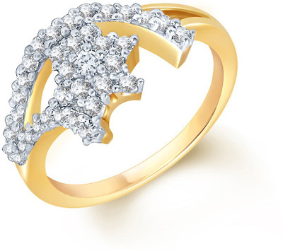 

Sukkhi Fancy Alloy Cubic Zirconia Gold-plated, Rhodium Plated Ring, Gold;white