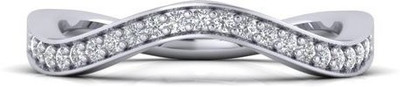 

ICR Jewels Sterling Silver Cubic Zirconia Sterling Silver Plated Ring, White