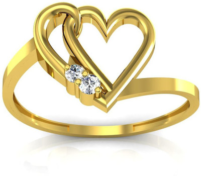 

AG Jewellery Sushmita Sterling Silver Diamond Ring, Yellow