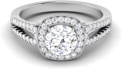 

Kiara Jewellery Silver Cubic Zirconia Rhodium Plated Ring, White