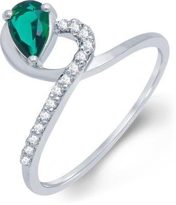 

Tarama Sterling Silver Swarovski Zirconia Silver Plated Ring, White