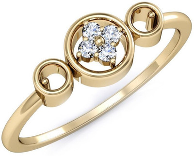 

Kataria Jewellers American Diamonds Hearts Valentines 92.5 BIS Hallmarked Silver Ring, Yellow
