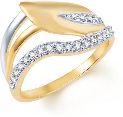 

Sukkhi Fancy Alloy Cubic Zirconia Gold-plated, Rhodium Plated Ring, Gold;white