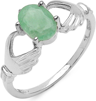 

Johareez Sterling Silver Emerald Sterling Silver Plated Ring, Green
