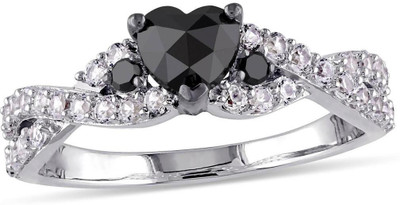 

Kiara Jewellery Silver Cubic Zirconia Rhodium Plated Ring