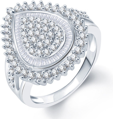 

Sukkhi Shimmering Alloy Cubic Zirconia Rhodium Plated Ring, White