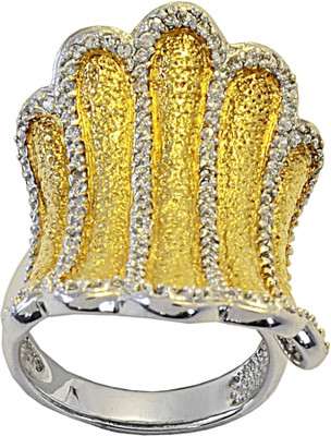 6% OFF on Missori Royalty R2 Sterling Silver Cubic Zirconia Gold Plated Ring