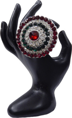 

Shree Bhawani Art Jewellery Zinc Ring, Maroon;green
