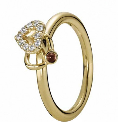 

Facetzinspire Silver Ruby Sterling Silver Plated Ring, Yellow