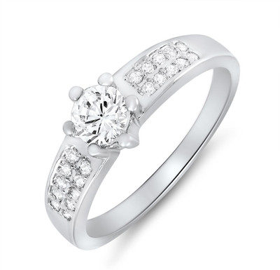 70% OFF on mahi Cosy Sparkle Alloy, Brass Zircon Rhodium Plated Ring