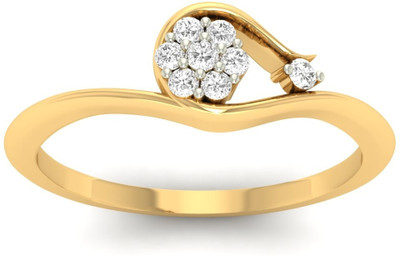 

Jewels5 18kt Diamond Yellow Gold ring(Rhodium Plated)