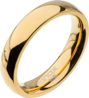 

Inox Jewelry Polished 4mm Band Stainless Steel Ring, Gold
