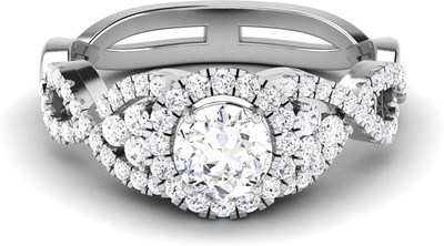 

Kiara Jewellery Silver Cubic Zirconia Rhodium Plated Ring, White