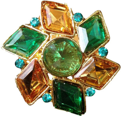

DGM Stone Studded Ring Alloy Ring, Multicolor