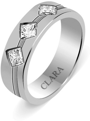 

Clara Sterling Silver Swarovski Crystal Rhodium Plated Ring