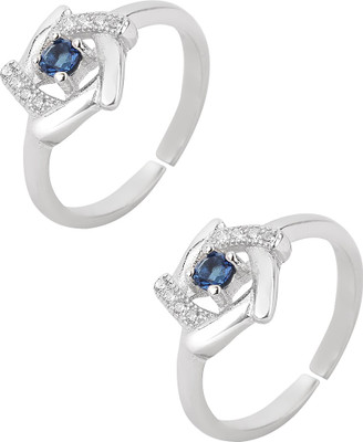 

Jewel99 Regis Sterling Silver Swarovski Zirconia Platinum Plated Toe Ring