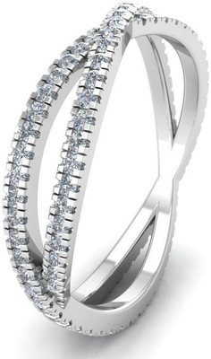 

ICR Jewels Sterling Silver Cubic Zirconia Sterling Silver Plated Ring, White