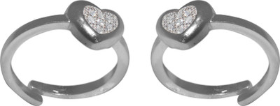 

Kataria Jewellers Hearts Silver Silver Plated Toe Ring, Beige