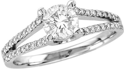 

Kiara Jewellery Radhika Sterling Silver Swarovski Zirconia Gold-plated Plated Ring