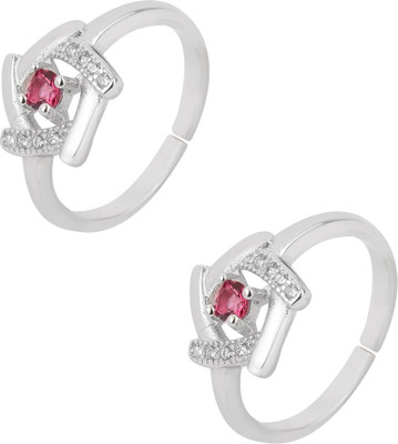 

Jewel99 Shinpi Sterling Silver Swarovski Zirconia Platinum Plated Toe Ring