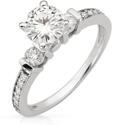 Kiara Jewellery Minal Sterling Silver Swarovski Zirconia Gold-plated Plated Ring