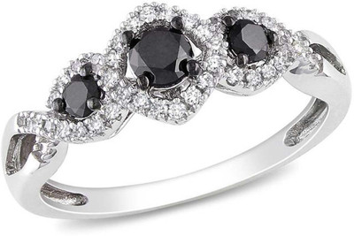 

Kiara Jewellery Sterling Silver Swarovski Zirconia Rhodium Plated Ring, White